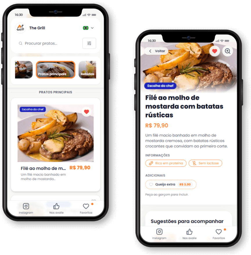 Interface do Degustaí